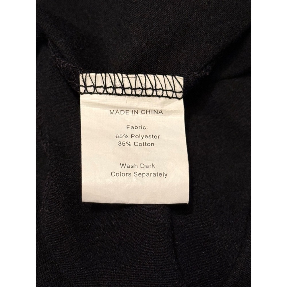Agnes Urban Womens Black Pleated V-Neck Long Sleeve Blouse Top Size Medium - Picture 4 of 4
